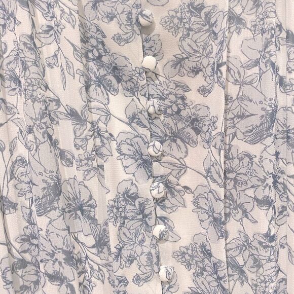 NEW Ivy City Co Brynley Gray & Blue Floral Mini Dress Size Large NWT - Picture 16 of 16